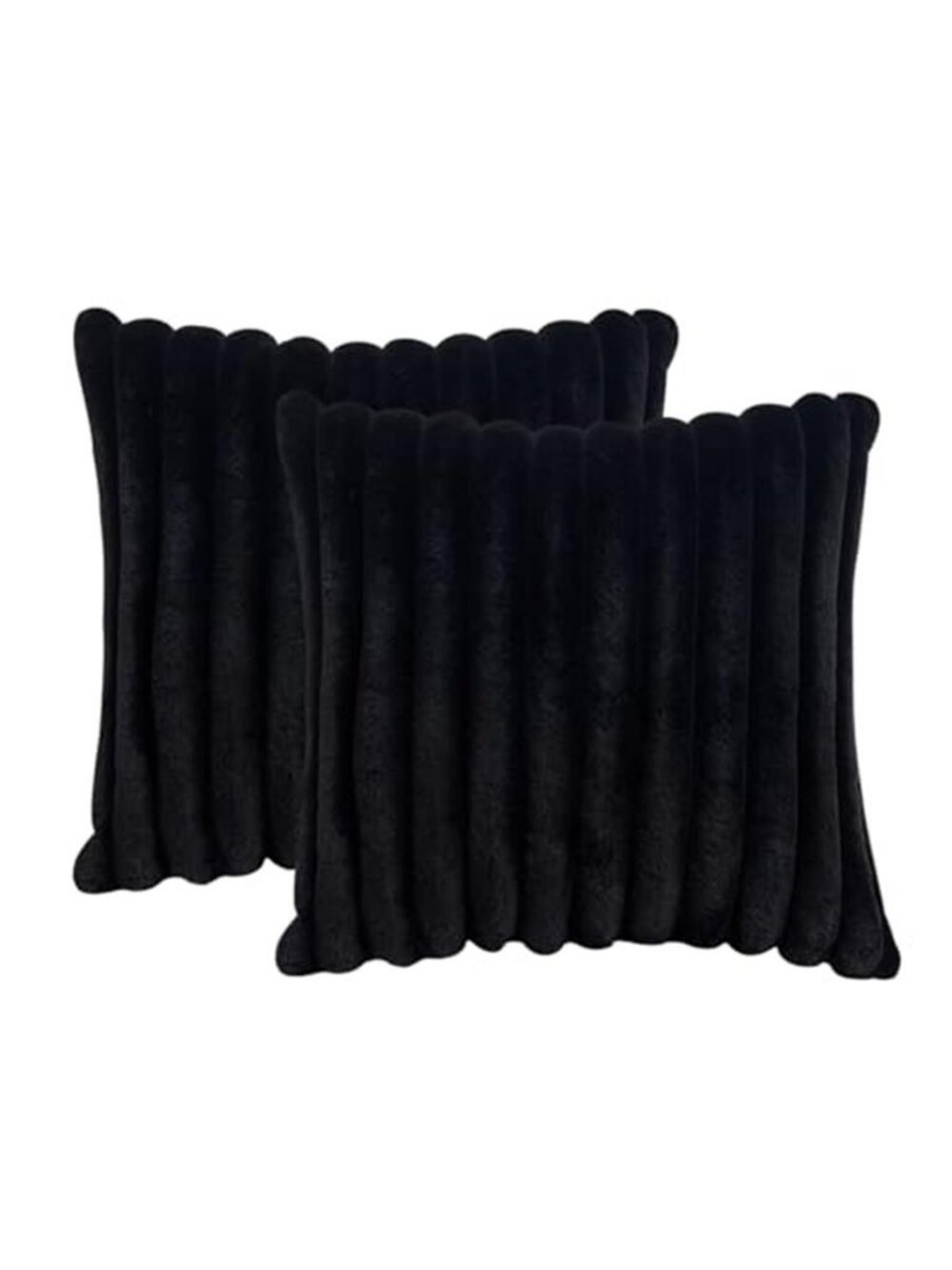 Throw Pillow Covers Decorative Faux Fur Set of 2 18x18 Inch Pillow Covers, Soft